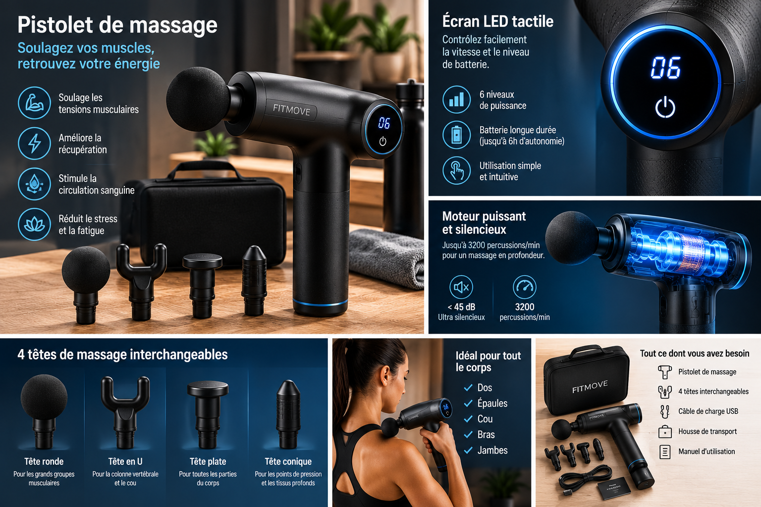 Pistolet de massage